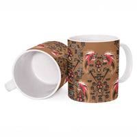 Terracotta Bird of Batik Papua Ceramic Mug Exotic Natural Wealth of Papua LT9 - Polynesian Pride