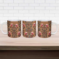Terracotta Bird of Batik Papua Ceramic Mug Exotic Natural Wealth of Papua LT9 - Polynesian Pride
