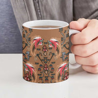 Terracotta Bird of Batik Papua Ceramic Mug Exotic Natural Wealth of Papua LT9 - Polynesian Pride