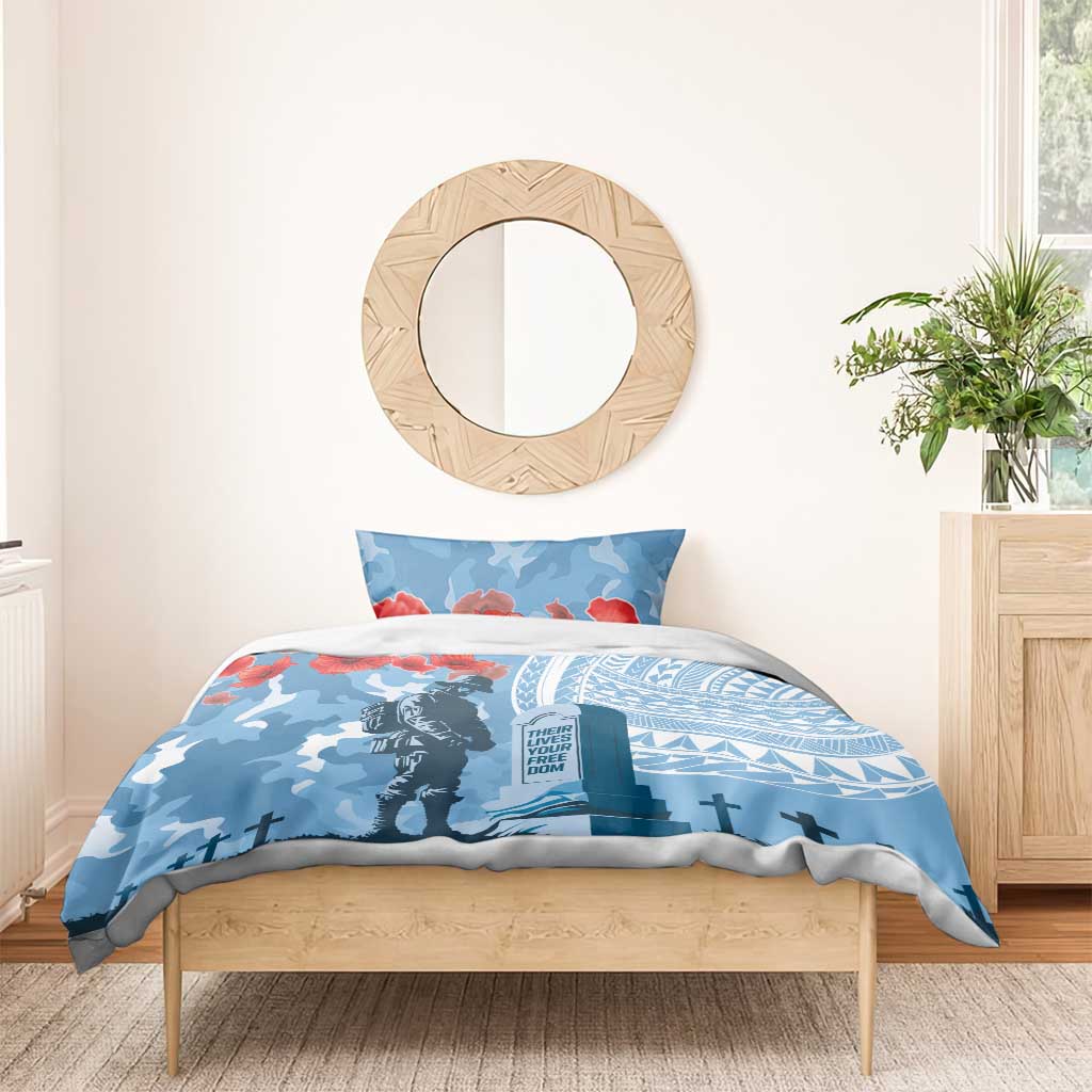 FSM Verterans Day Bedding Set Their Lives Your Freedom LT9 - Polynesian Pride