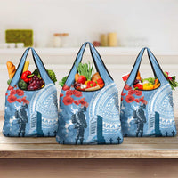 FSM Verterans Day Grocery Bag Their Lives Your Freedom LT9 3-pack One Size Blue - Polynesian Pride