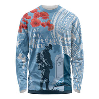 FSM Verterans Day Long Sleeve Shirt Their Lives Your Freedom LT9 Unisex Blue - Polynesian Pride