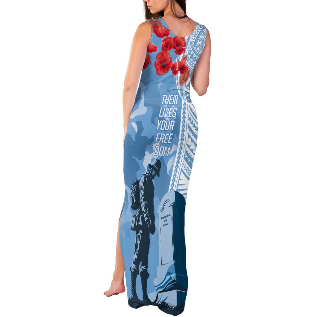 FSM Verterans Day Tank Maxi Dress Their Lives Your Freedom LT9 - Polynesian Pride