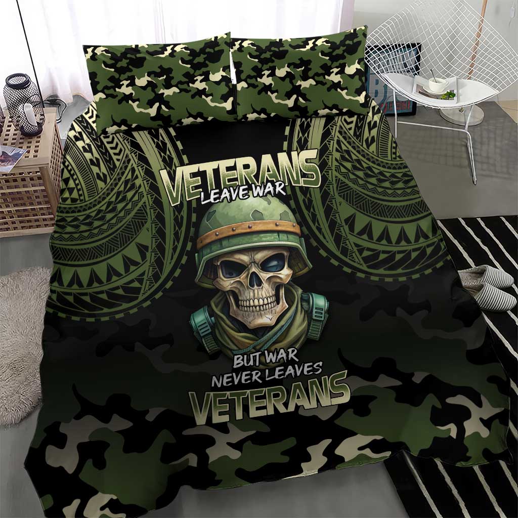 Veterans Day Bedding Set War Never Leaves A Veteran Proud Military LT9 - Polynesian Pride