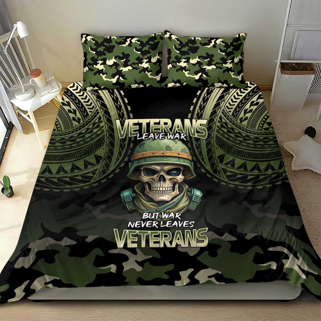 Veterans Day Bedding Set War Never Leaves A Veteran Proud Military LT9 - Polynesian Pride