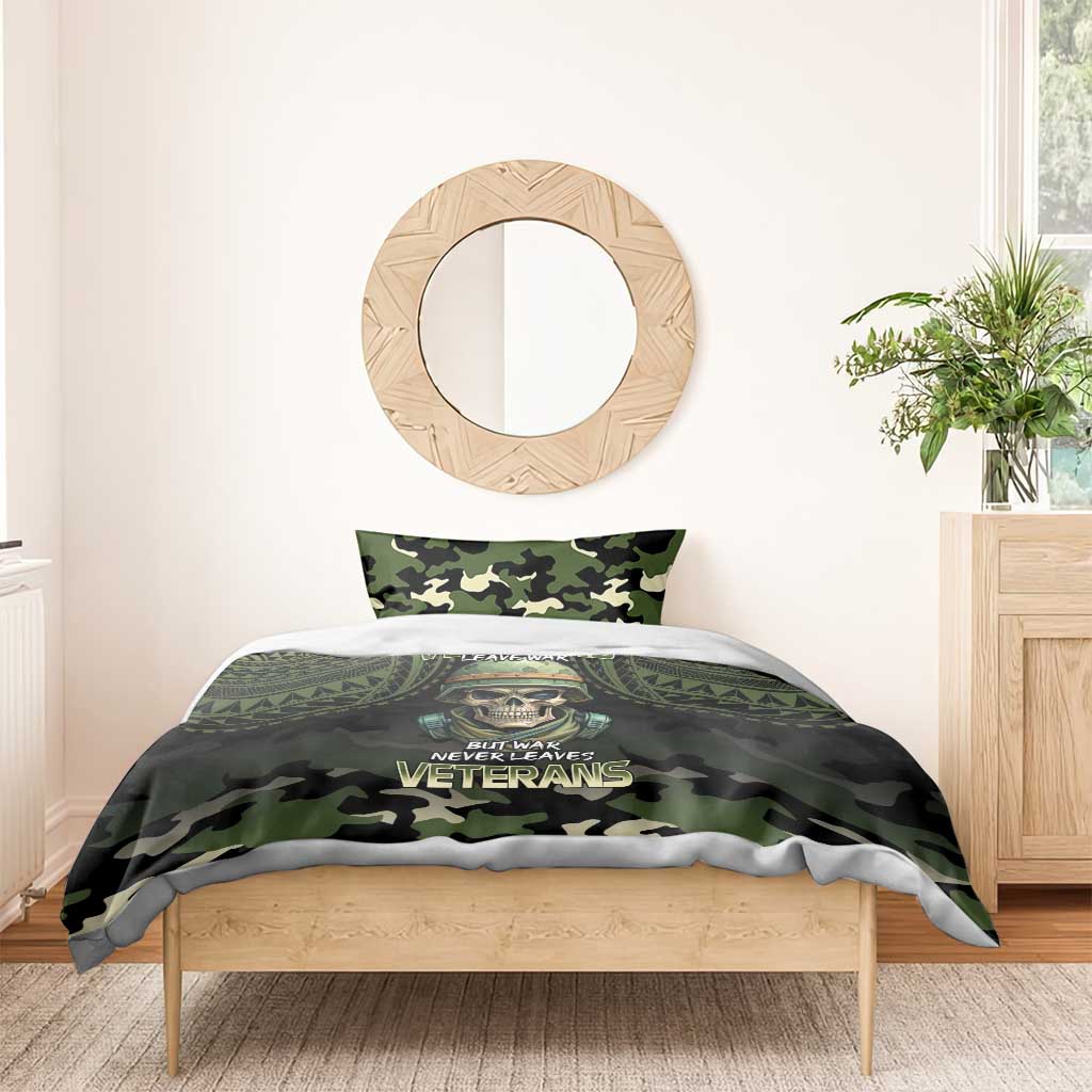 Veterans Day Bedding Set War Never Leaves A Veteran Proud Military LT9 - Polynesian Pride