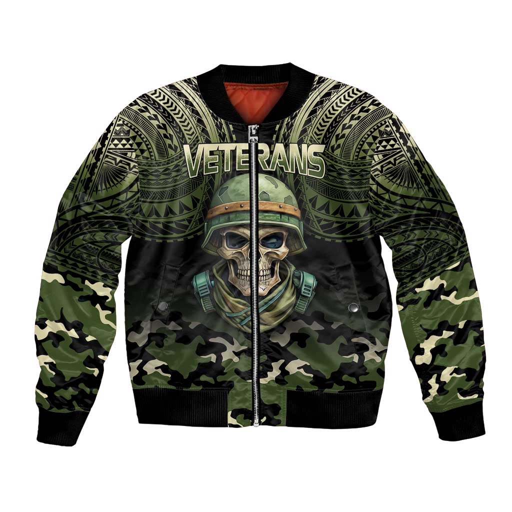Veterans Day Bomber Jacket War Never Leaves A Veteran Proud Military LT9 Unisex Black - Polynesian Pride