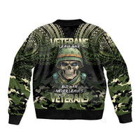 Veterans Day Bomber Jacket War Never Leaves A Veteran Proud Military LT9 - Polynesian Pride