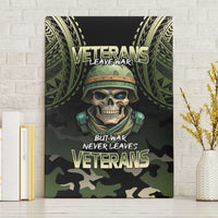 Veterans Day Canvas Wall Art War Never Leaves A Veteran Proud Military LT9 Without Frame Black - Polynesian Pride