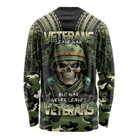 Veterans Day Long Sleeve Shirt War Never Leaves A Veteran Proud Military LT9 - Polynesian Pride