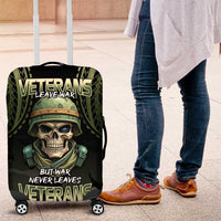 Veterans Day Luggage Cover War Never Leaves A Veteran Proud Military LT9 Black - Polynesian Pride
