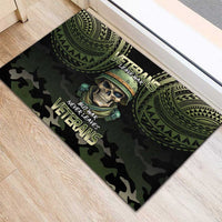 Veterans Day Rubber Doormat War Never Leaves A Veteran Proud Military LT9 - Polynesian Pride