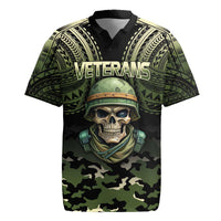 Veterans Day Rugby Jersey War Never Leaves A Veteran Proud Military LT9 Black - Polynesian Pride