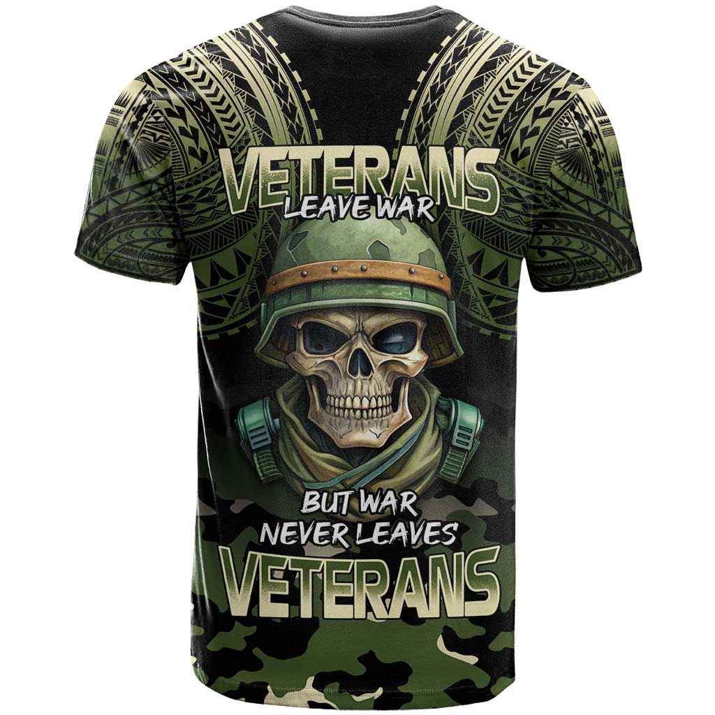 Veterans Day T Shirt War Never Leaves A Veteran Proud Military LT9 - Polynesian Pride