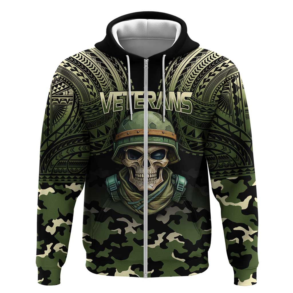 Veterans Day Zip Hoodie War Never Leaves A Veteran Proud Military LT9 Zip Hoodie Black - Polynesian Pride