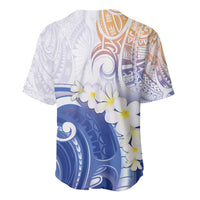 Marshall Islands Manit Day Baseball Jersey Plumeria and Polynesian Tribal LT9 - Polynesian Pride