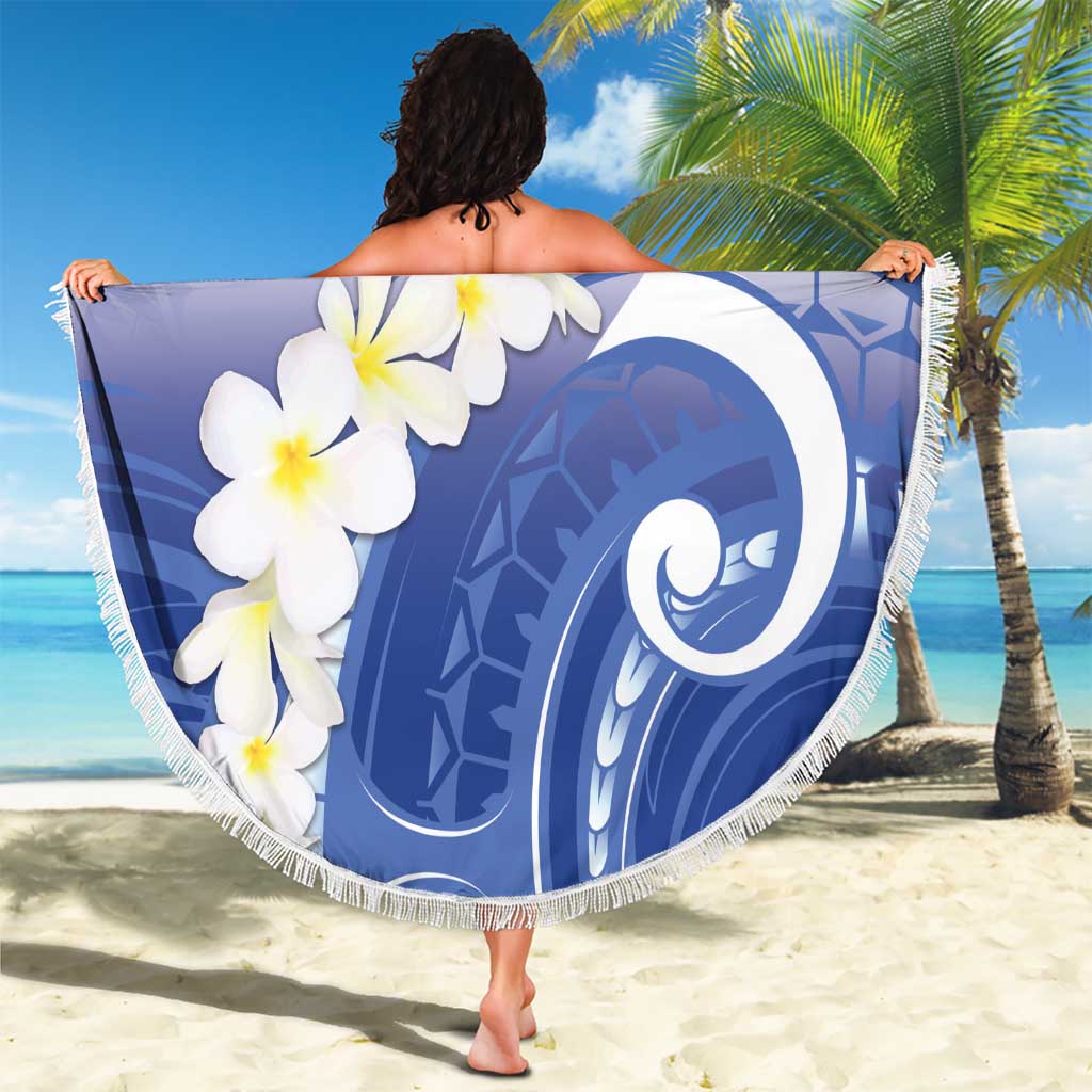 Marshall Islands Manit Day Beach Blanket Plumeria and Polynesian Tribal LT9 - Polynesian Pride