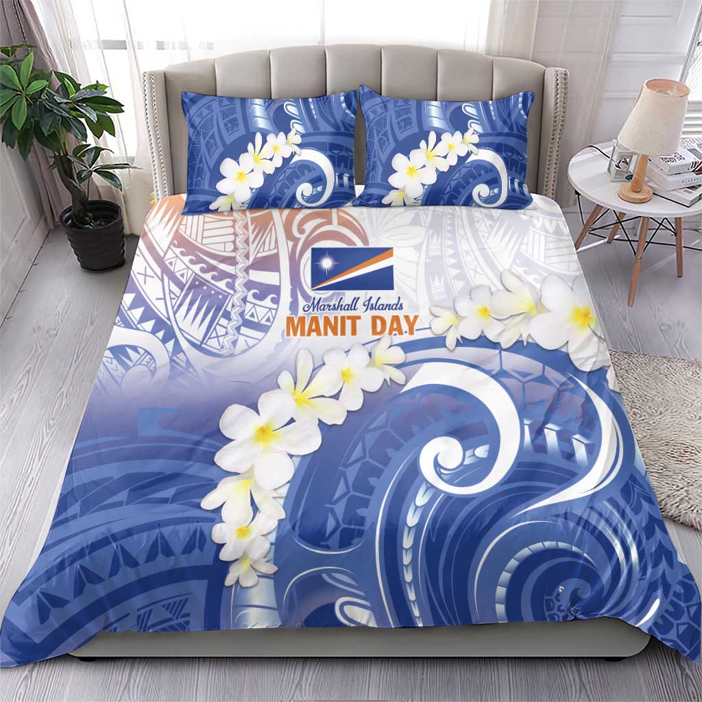 Marshall Islands Manit Day Bedding Set Plumeria and Polynesian Tribal LT9 - Polynesian Pride