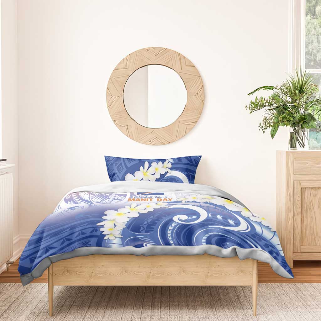Marshall Islands Manit Day Bedding Set Plumeria and Polynesian Tribal LT9 - Polynesian Pride