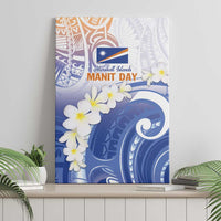 Marshall Islands Manit Day Canvas Wall Art Plumeria and Polynesian Tribal LT9 - Polynesian Pride