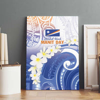 Marshall Islands Manit Day Canvas Wall Art Plumeria and Polynesian Tribal LT9 - Polynesian Pride