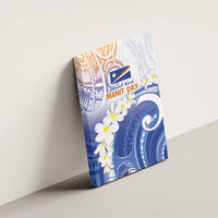 Marshall Islands Manit Day Canvas Wall Art Plumeria and Polynesian Tribal LT9 - Polynesian Pride