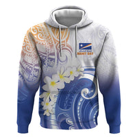 Marshall Islands Manit Day Hoodie Plumeria and Polynesian Tribal LT9 Pullover Hoodie White - Polynesian Pride