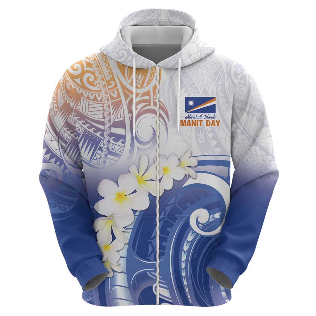 Marshall Islands Manit Day Hoodie Plumeria and Polynesian Tribal LT9 - Polynesian Pride