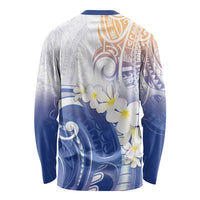 Marshall Islands Manit Day Long Sleeve Shirt Plumeria and Polynesian Tribal LT9 - Polynesian Pride