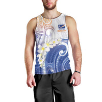 Marshall Islands Manit Day Men Tank Top Plumeria and Polynesian Tribal LT9 - Polynesian Pride