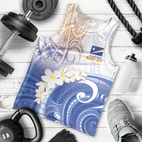 Marshall Islands Manit Day Men Tank Top Plumeria and Polynesian Tribal LT9 - Polynesian Pride