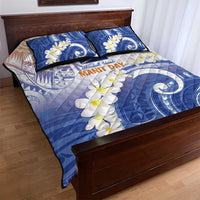 Marshall Islands Manit Day Quilt Bed Set Plumeria and Polynesian Tribal LT9 - Polynesian Pride