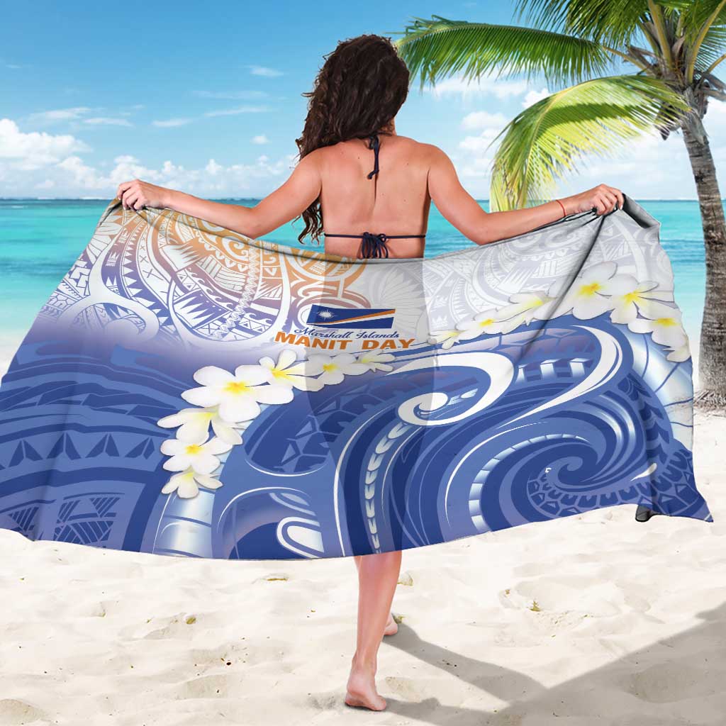 Marshall Islands Manit Day Sarong Plumeria and Polynesian Tribal LT9 - Polynesian Pride