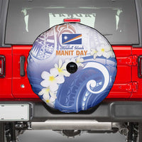 Marshall Islands Manit Day Spare Tire Cover Plumeria and Polynesian Tribal LT9 - Polynesian Pride