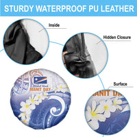 Marshall Islands Manit Day Spare Tire Cover Plumeria and Polynesian Tribal LT9 - Polynesian Pride