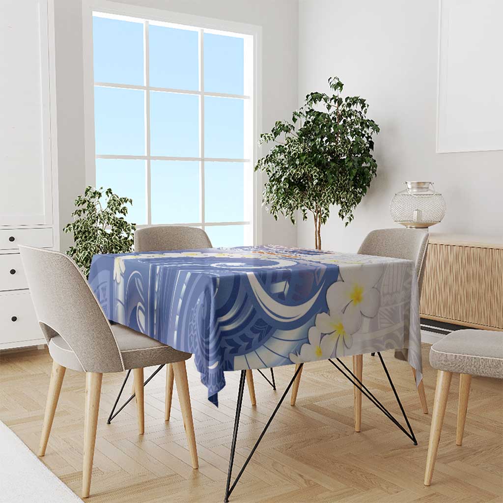 Marshall Islands Manit Day Tablecloth Plumeria and Polynesian Tribal LT9 - Polynesian Pride