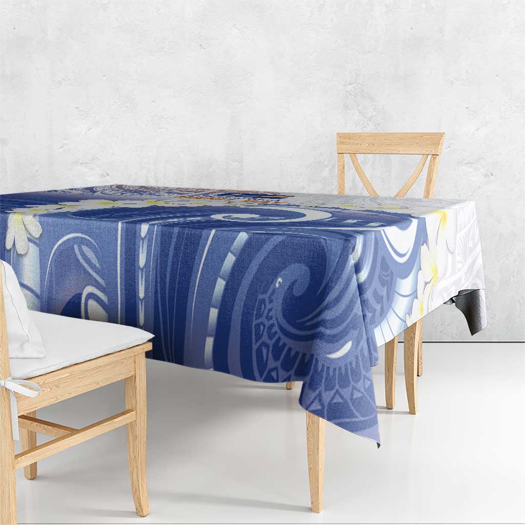 Marshall Islands Manit Day Tablecloth Plumeria and Polynesian Tribal LT9 - Polynesian Pride