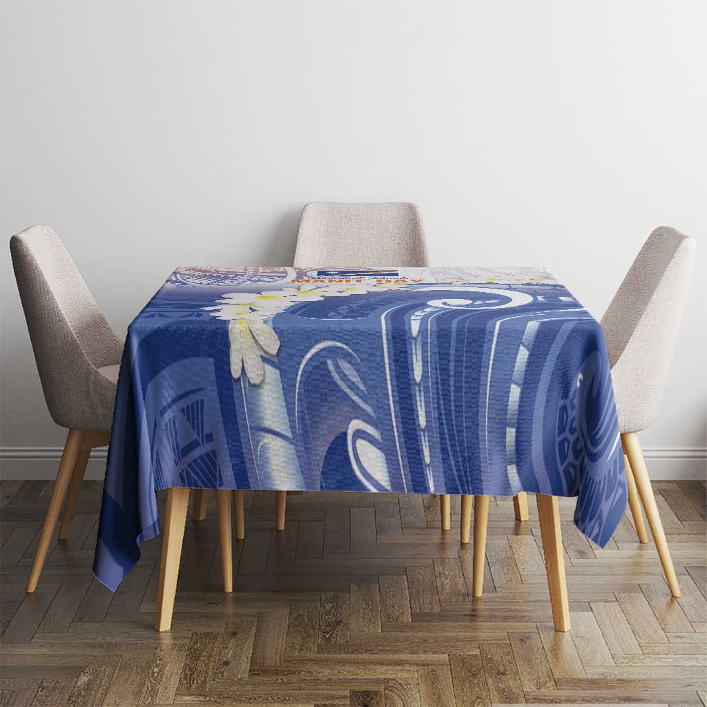 Marshall Islands Manit Day Tablecloth Plumeria and Polynesian Tribal LT9 - Polynesian Pride