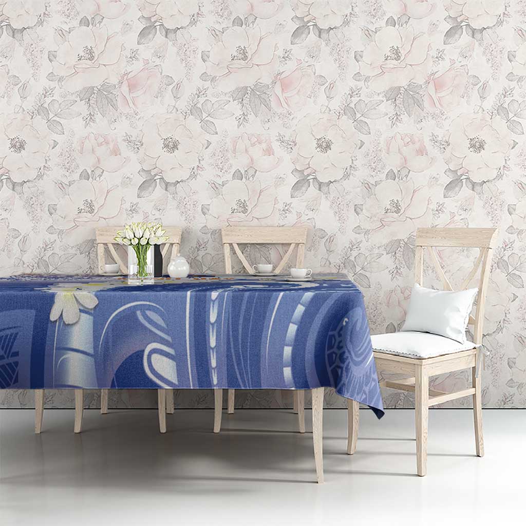 Marshall Islands Manit Day Tablecloth Plumeria and Polynesian Tribal LT9 - Polynesian Pride