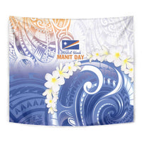 Marshall Islands Manit Day Tapestry Plumeria and Polynesian Tribal LT9 - Polynesian Pride