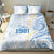 Palau 1981 Tribal Tattoo Bedding Set with Belau Plumeria Flowers