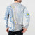 Palau 1981 Tribal Tattoo Button Sweatshirt with Belau Plumeria Flowers