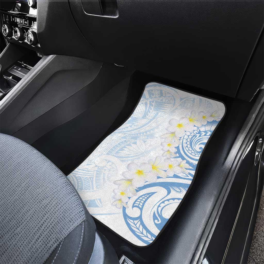 Palau 1981 Tribal Tattoo Car Mats with Belau Plumeria Flowers LT9 - Polynesian Pride