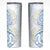 Palau 1981 Tribal Tattoo Skinny Tumbler with Belau Plumeria Flowers