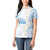 Palau 1981 Tribal Tattoo Women Polo Shirt with Belau Plumeria Flowers