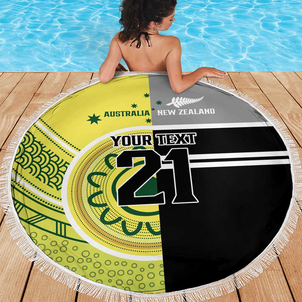 Custom Cricket AUNZ Spirit Beach Blanket Aussie New Zealand Retro Edition LT9 - Polynesian Pride
