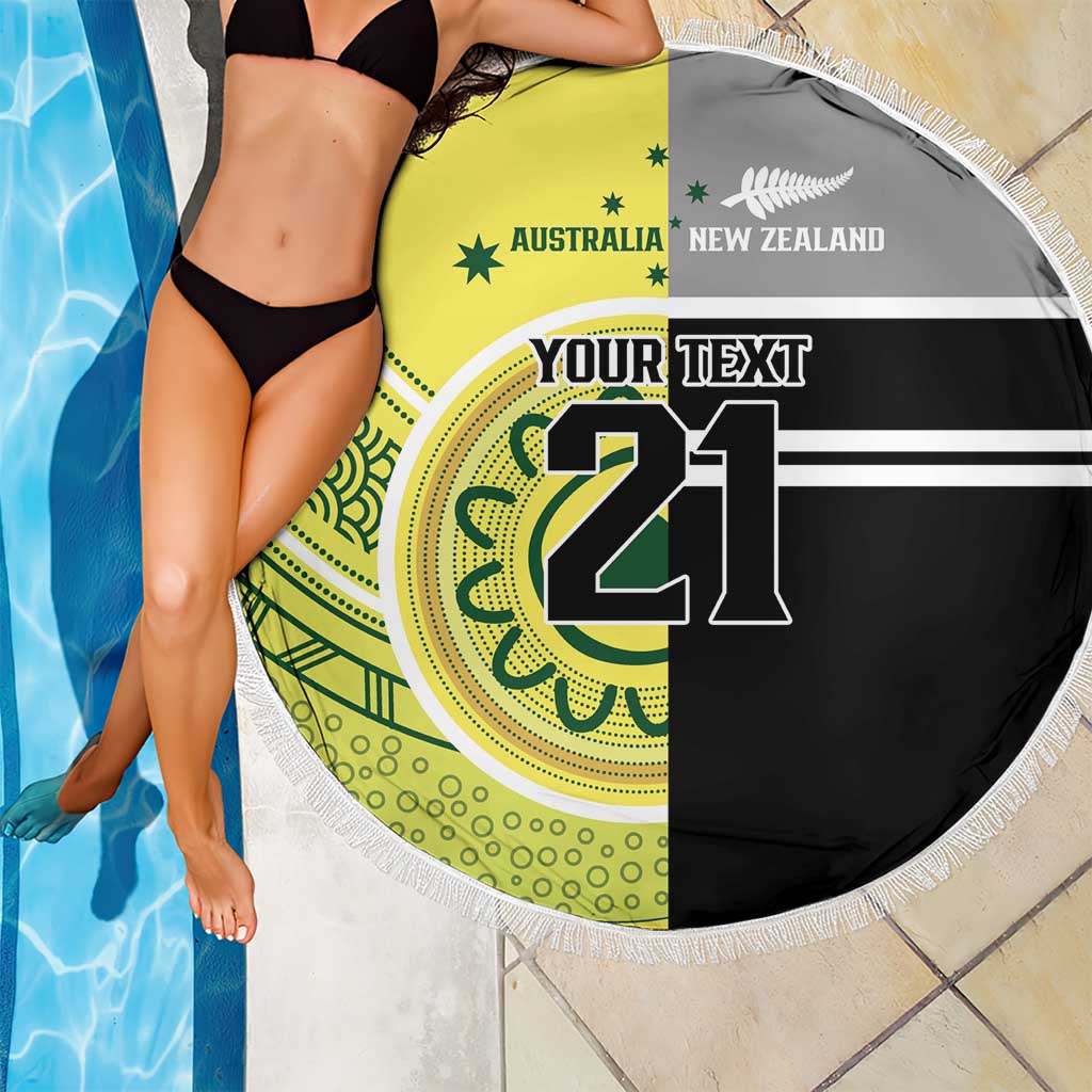 Custom Cricket AUNZ Spirit Beach Blanket Aussie New Zealand Retro Edition LT9 - Polynesian Pride