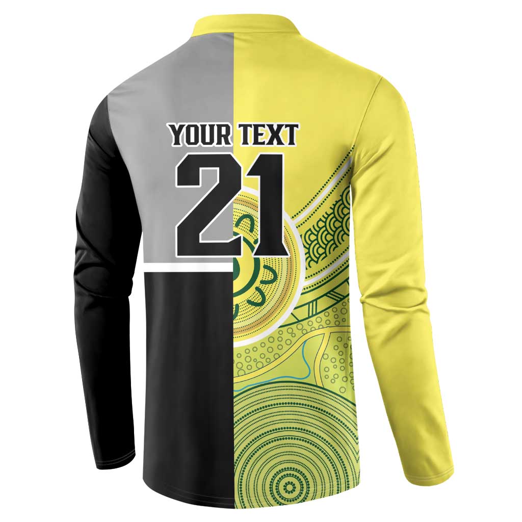 Custom Cricket AUNZ Spirit Button Sweatshirt Aussie New Zealand Retro Edition LT9 - Polynesian Pride