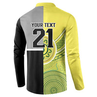 Custom Cricket AUNZ Spirit Button Sweatshirt Aussie New Zealand Retro Edition LT9 - Polynesian Pride