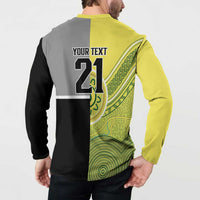 Custom Cricket AUNZ Spirit Button Sweatshirt Aussie New Zealand Retro Edition LT9 - Polynesian Pride